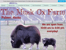 Tablet Screenshot of muskoxfarm.org